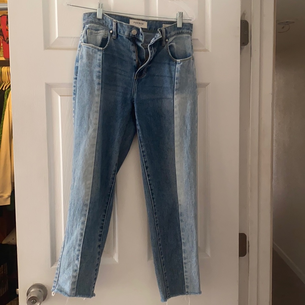 PacSun two toned straight leg jeans
